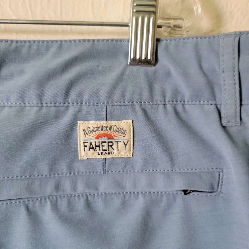 Men's Faherty All Day Light Blue Shorts